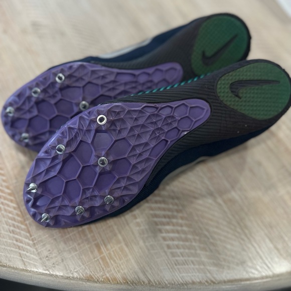 Nike Zoom Rival M9 Obsidian Wildberry Track Cleats 9 - Picture 3 of 3
